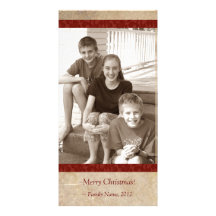 Parchment Photo Christmas Card Photo Greeting Card