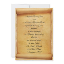 Parchment Scroll Wedding Invitation