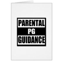 Parental Guidance PG Card