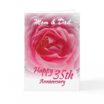 PARENTS - 35th Wedding Anniversary with Pink Rose Cards