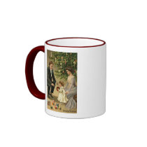 Parents and Child Christmas Card Coffee Mugs