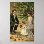 Parents and Child Christmas Card posters