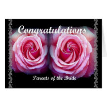 PARENTS of the BRIDE - Wedding Congratulations Card