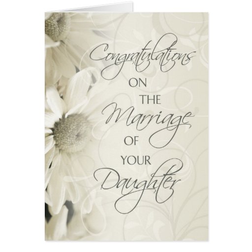 Parents of the Bride Wedding Congratulations Card