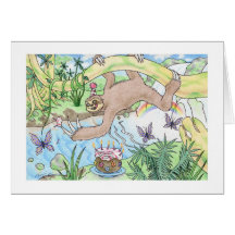 Paresse d'anniversaire carte