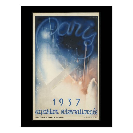 Paris 1937 exposition internationale postcards