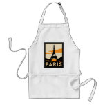 paris art deco retro travel poster aprons