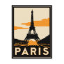 paris art deco retro travel poster postcard