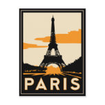 paris art deco retro travel poster postcards