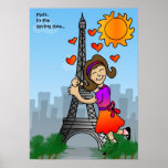 Paris, au printemps temps… Affiche