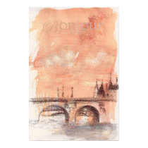 PARIS BONJOUR  CHARCOAL DRAWING SKETCHBOOK POSTER posters