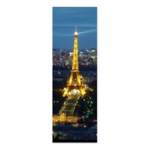 Paris by Night - Eiffel Tower - bookmark Business Card Template