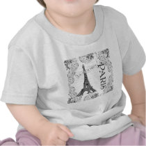 Paris Eiffel Tower and Scrolls Shirts
