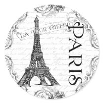 Paris Eiffel Tower and Scrolls Stickers