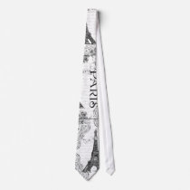 Paris Eiffel Tower and Scrolls Ties
