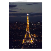 Paris Eiffel Tower at night Greeting Card