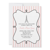 Paris Eiffel Tower Bridal Shower Custom Announcement