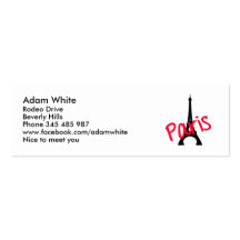 Paris Eiffel Tower Business Cards