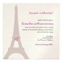 Paris Eiffel Tower Engagement Invitation invitations