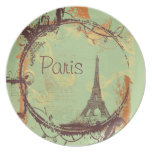 Paris eiffel Tower Party Plate