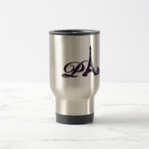 Paris Eiffel Tower Sequin Glitter Sparkle Coffee Mug