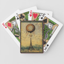 Paris Eiffel Tower Steampunk Hot Air Balloon