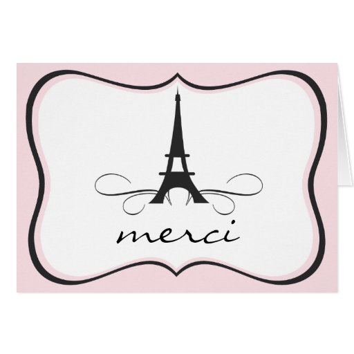 Paris Eiffel Tower Thank You Note card