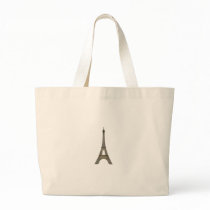 Paris: Eiffel Tower: Vector Drawing: Tote Bags