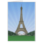 Paris: Eiffel Tower: Vector Drawing: Cards