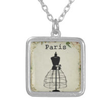 Paris Fashion Dress Form Pendant