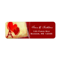 Paris France amour address labels