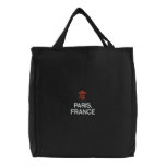 PARIS, FRANCE  BLACK TOTE embroidered bags