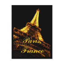 Paris, France, Eiffel Tower, Postcard