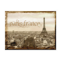 paris france vintage look post card