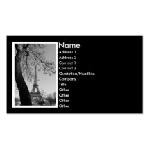 paris in b&w business card
