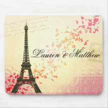 Paris in Love - Eiffel Tower Mouse Pad
