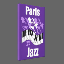 Paris jazz canvas prints