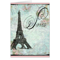 Paris La Tour Eiffel French Design Greeting Cards