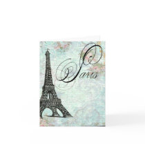 Paris La Tour Eiffel French Design Greeting Cards