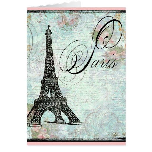 Paris La Tour Eiffel French Design Greeting Cards