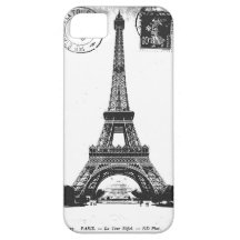 Paris La Tower Eiffel Vintage Postcard iPhone 5 Cases