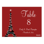 Paris Lights Table Numbers Post Cards