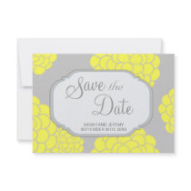 Paris Loves Yellow Flowers Save the Date Budget Personalized Invitation