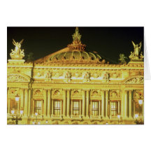 Paris Opera House at night, France Cards