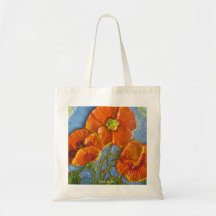 Paris' Orange Poppy Bags