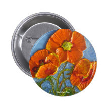 Paris' Orange Poppy Button