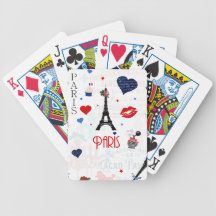 Paris pattern with Eiffel Tower Card Deck