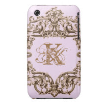 PARIS PINK BAROQUE CUSTOMIZABLE PRINT Case-Mate iPhone 3 CASES