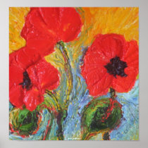 Paris' Red Poppies Fine Art Poster