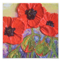 Paris' Red Poppies Fine Art Poster Photograph